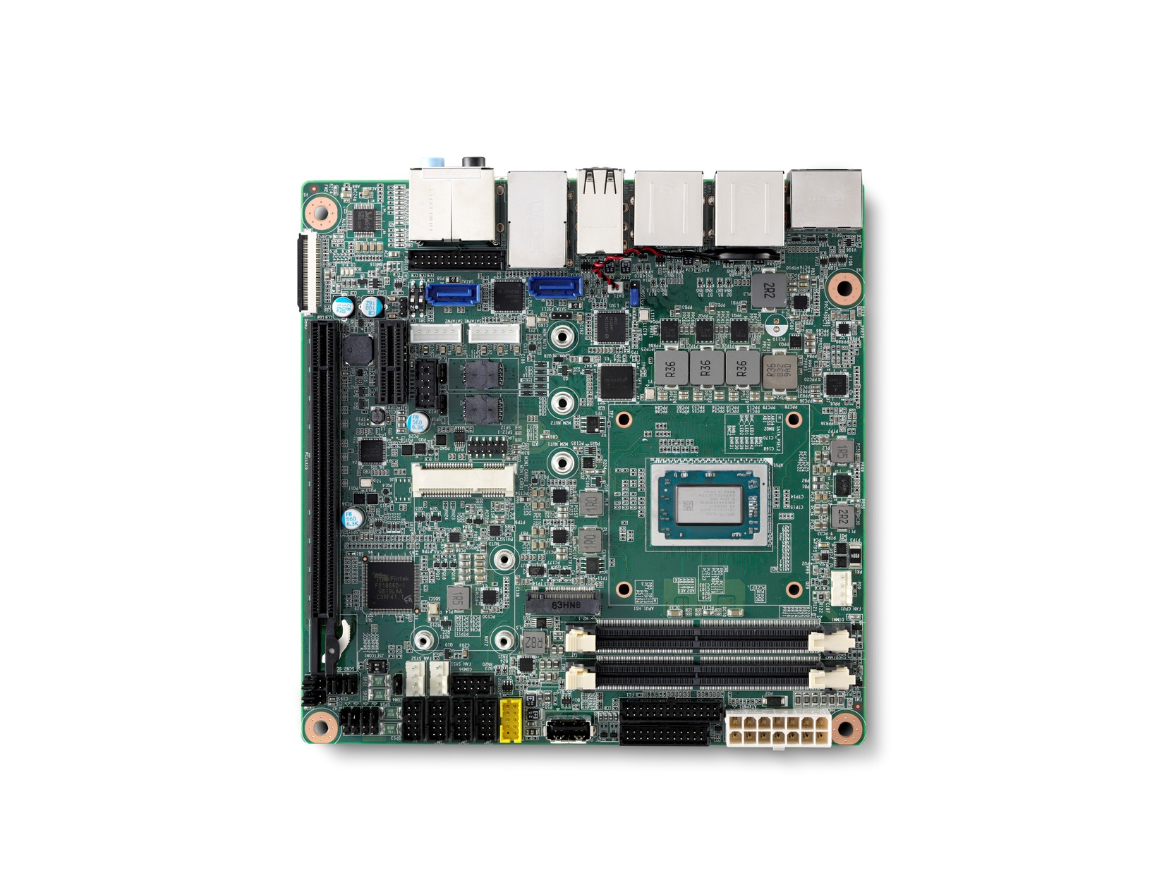 Mini ITX Embedded Board with AMD® Ryzen APU. For gaming platforms.