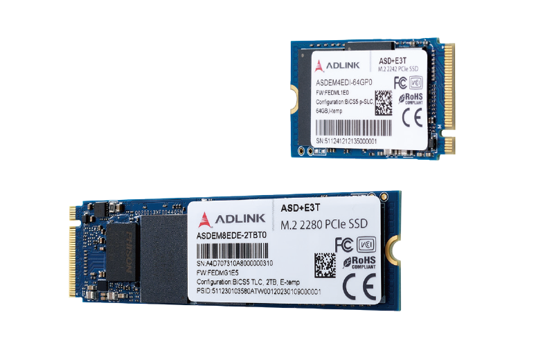 M.2 2280/2242 PCIe SSD ASD+E3T Series | M.2 | ADLINK