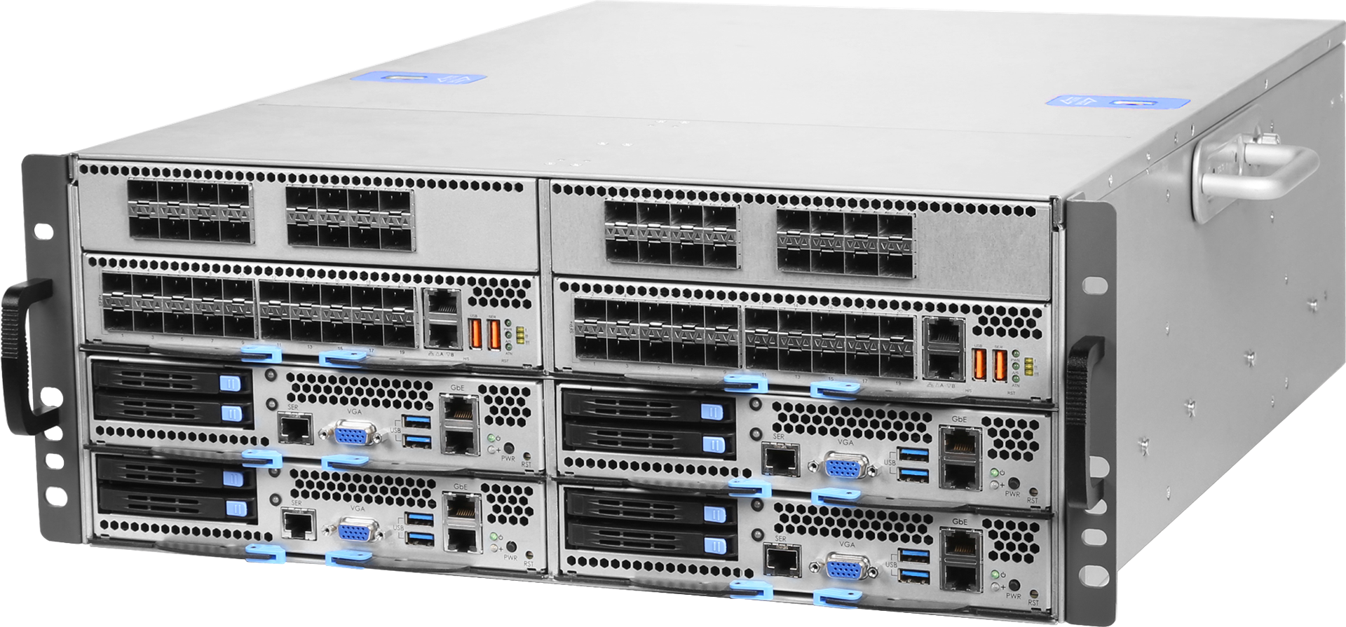 CSA-7400<br />4U 19吋OCCERA的網路安全平台，支援 Intel® Xeon® E5-2600 V3/V4 處理器